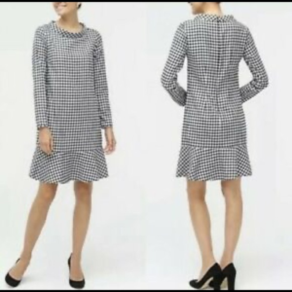 J. Crew Buffalo ruffle dress